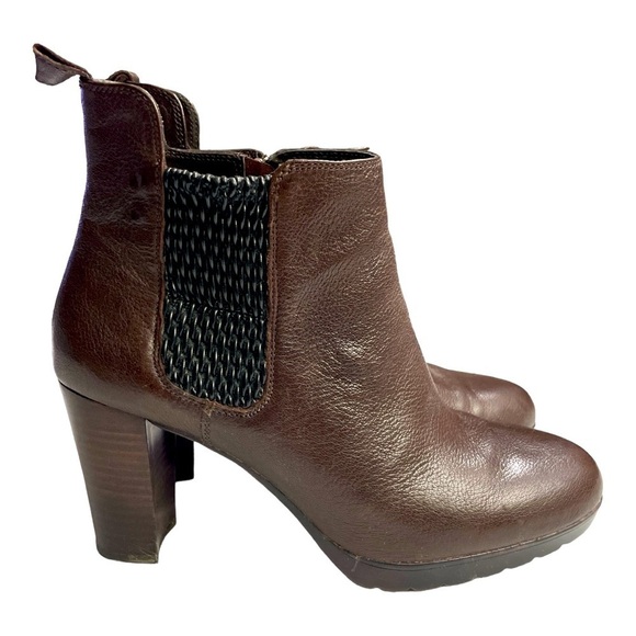 Bella Vita Womens US 10 Zana Heeled Ankle Boot Brown Black Platform - Picture 3 of 12